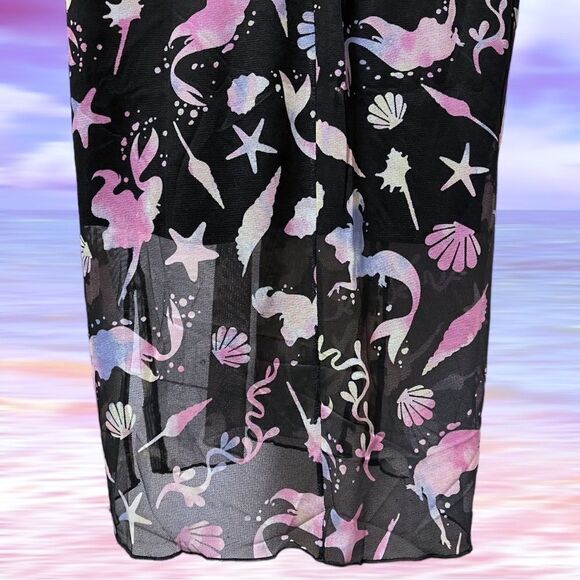 Torrid Disney The Little Mermaid Mesh T-Shirt Midi Dress NWT - Picture 10 of 15